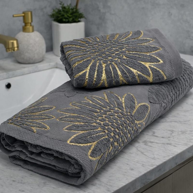 2 draps de bain en coton pur 150 × 90 cm, 90 × 50 cm — photo 4