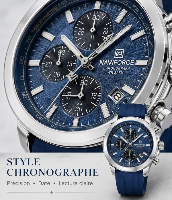 Montre Homme NAVIFORCE Chronographe – Élégance Sportive — photo 7