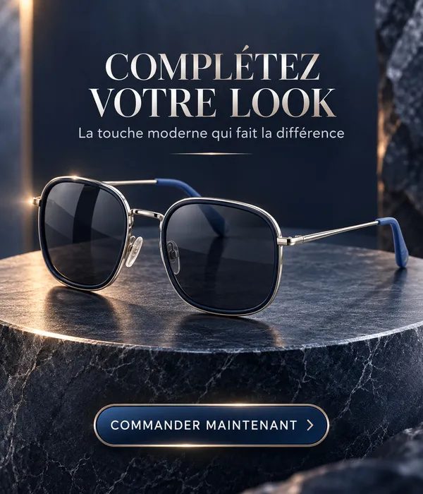 Lunettes de Soleil Homme Silver Blue – Monture Métallique Argentée — photo 6
