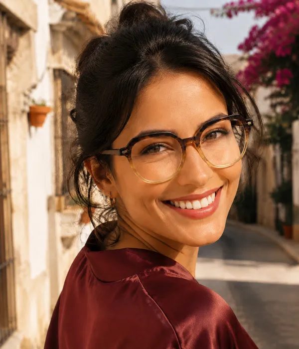 Lunettes Femme 2-en-1 Écaille Caramel avec Clips Solaires — photo 6