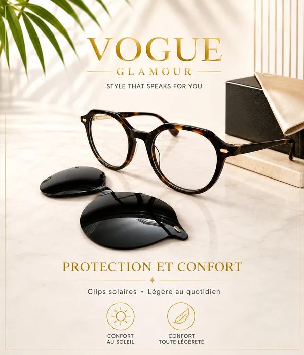 Lunettes Femme 2-en-1 Tortoise Élégance – Clips Solaires — photo 6