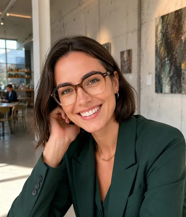 Lunettes Femme 2-en-1 Écaille Caramel avec Clips Solaires — photo 3