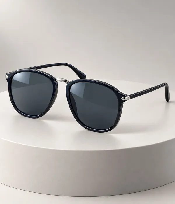 Lunettes de Soleil Homme Urban Pilot – Monture Noire, Pont Argenté — photo 2