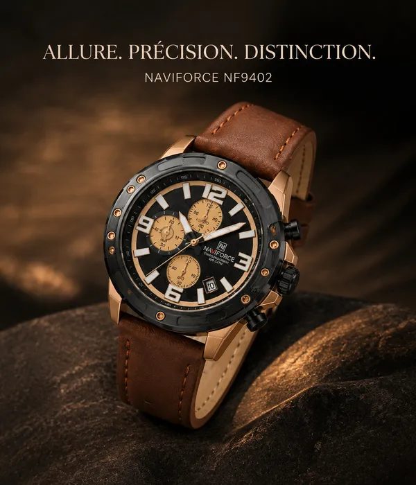 Montre Homme NAVIFORCE NF9402 Chronographe en Cuir — photo 6