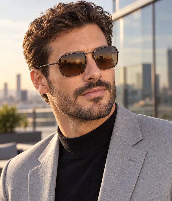 Lunettes de Soleil Homme Carré Espresso - Verres Dégradés — photo 5