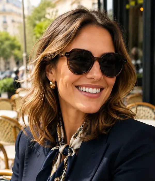 Lunettes Femme 2-en-1 Écaille Caramel avec Clips Solaires — photo 2