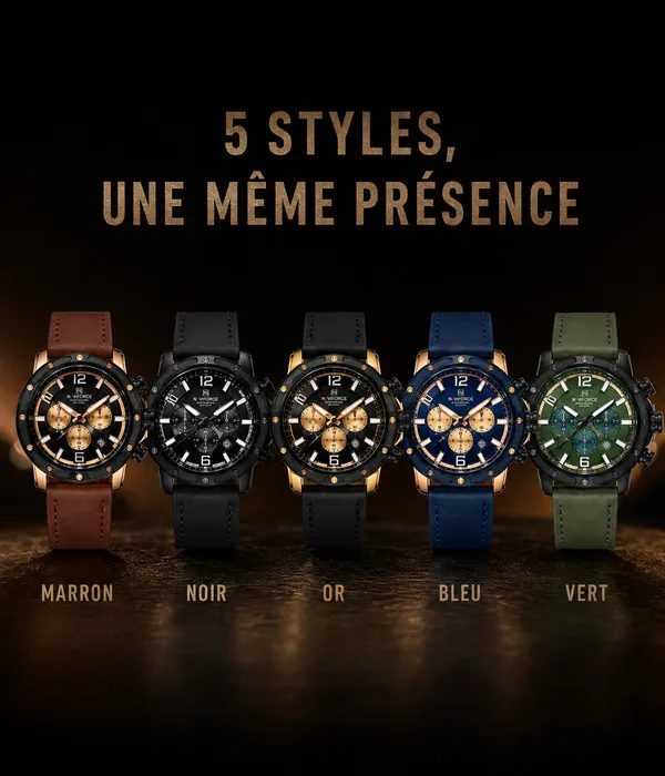 Montre Homme NAVIFORCE NF9197 Chronographe en Cuir — photo 6