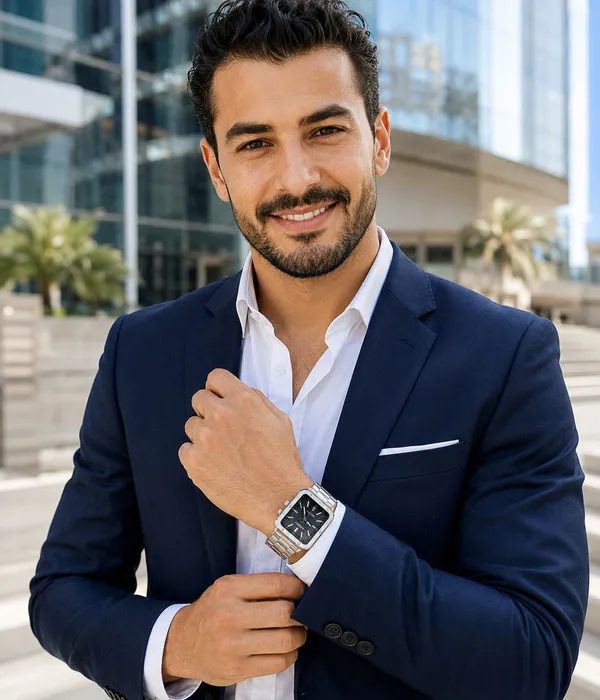 Montre Homme CURREN Carrée – Cadran Noir & Bracelet Acier — photo 4