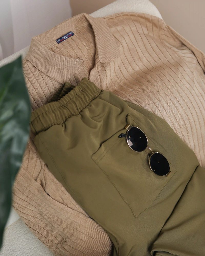 Pack complet 2 (Pantalon Chic +Pull Polo Uni rayè) — photo 4