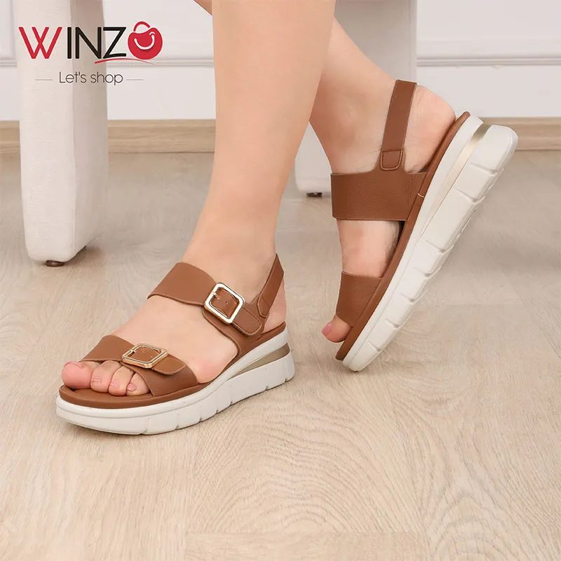 Sandale Femme Réf H050-4 Caramel — photo 2