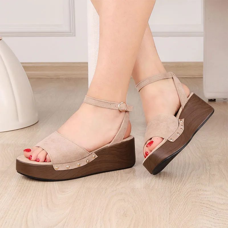 Sandale Femme Réf 852 Beige — photo 2