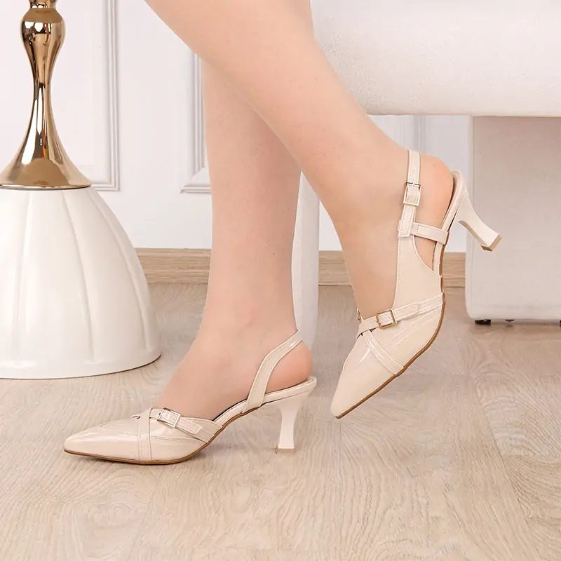 Escarpin Slingback Réf 2653 Beige — photo 2