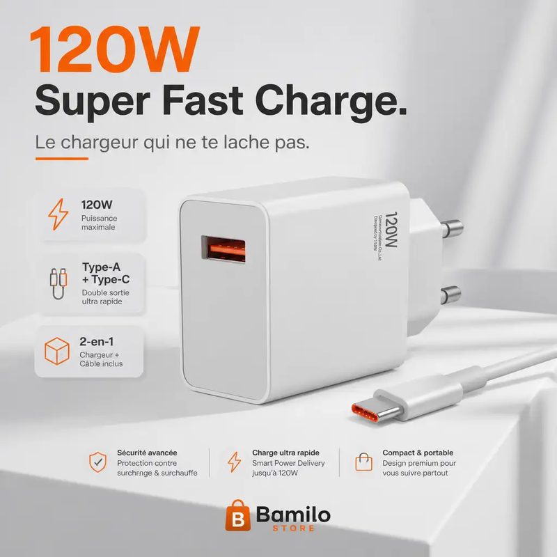 Pack Chargeur 120W + Kit Adaptateur 6 en 1 — photo 3