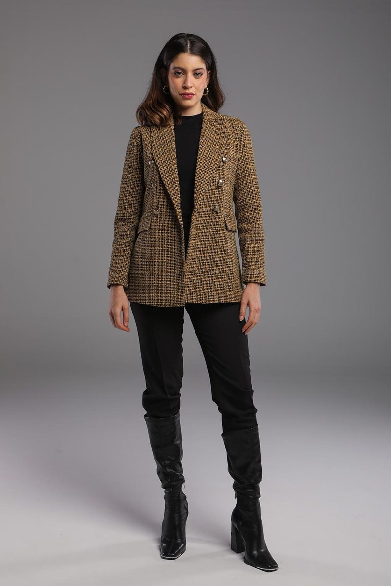 Blazer Cintré Croisé avec Boutons — photo 4