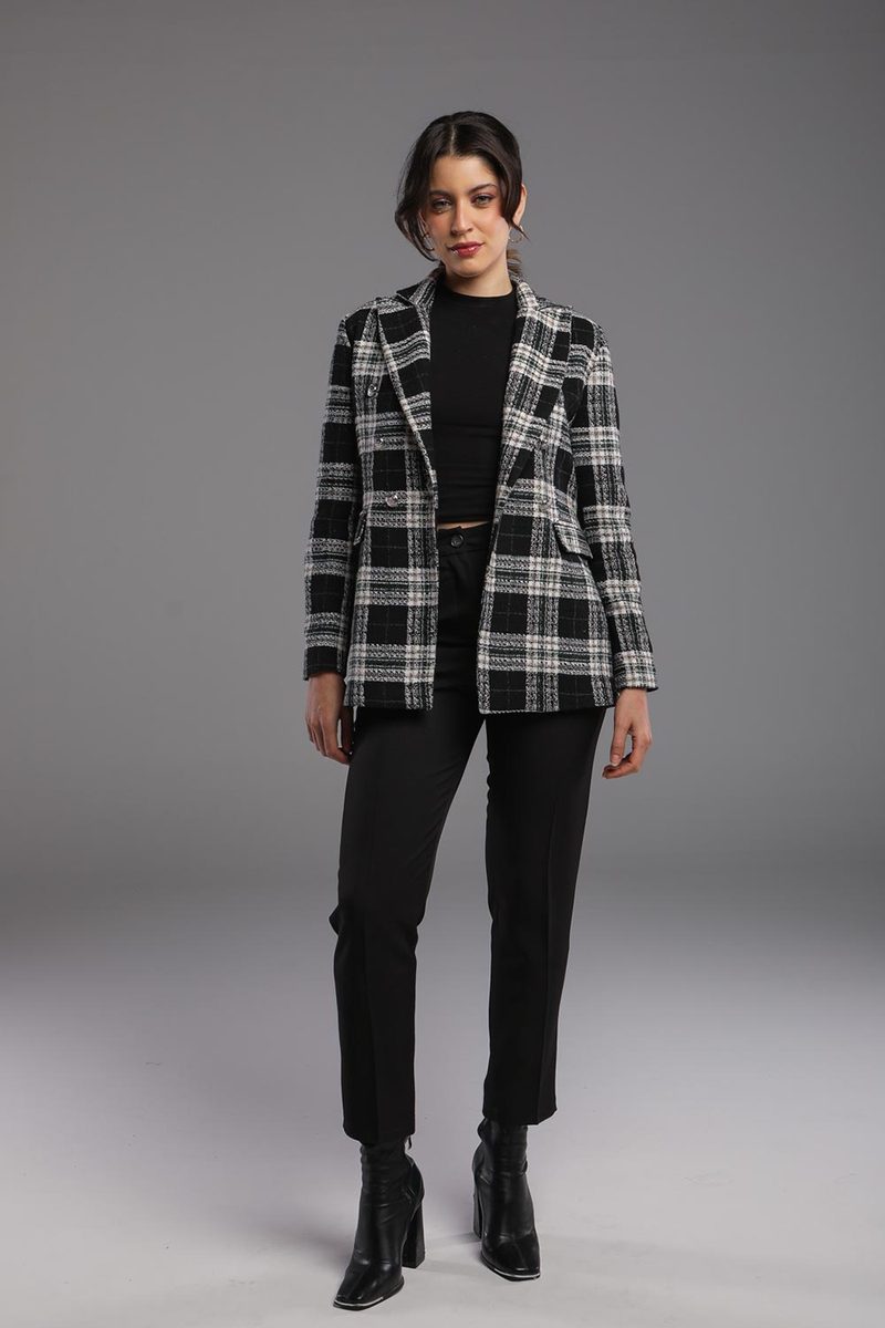 Blazer Cintré Croisé avec Boutons — photo 2