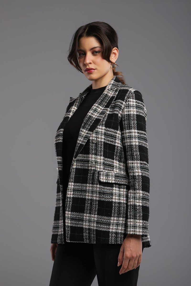 Blazer Cintré Croisé avec Boutons — photo 7