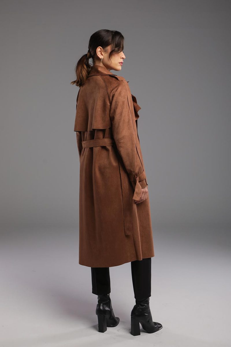 Trench en Faux Daim Élégant — photo 7