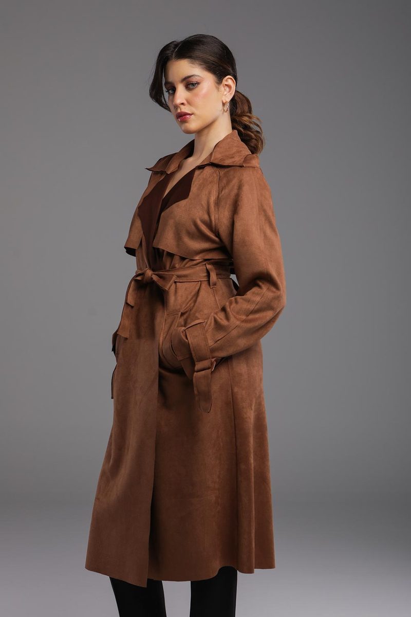 Trench en Faux Daim Élégant — photo 3