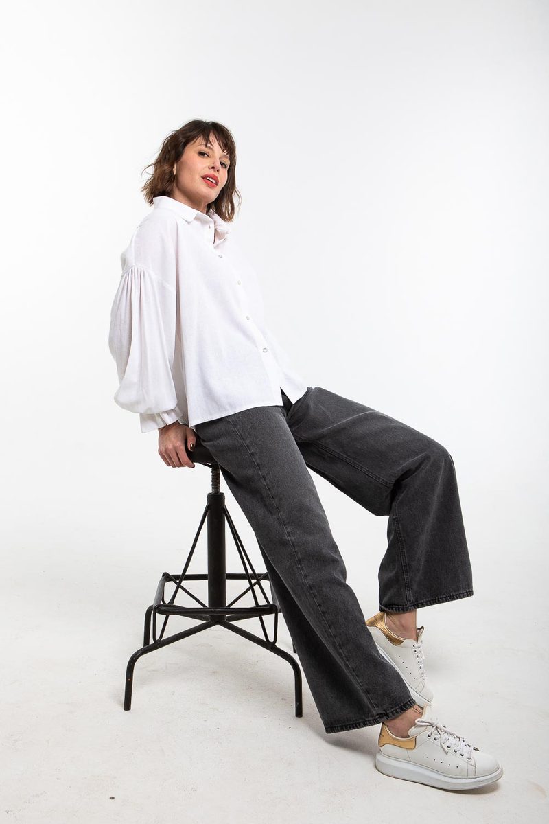 Chemise oversize à poignets élastiqués — photo 3