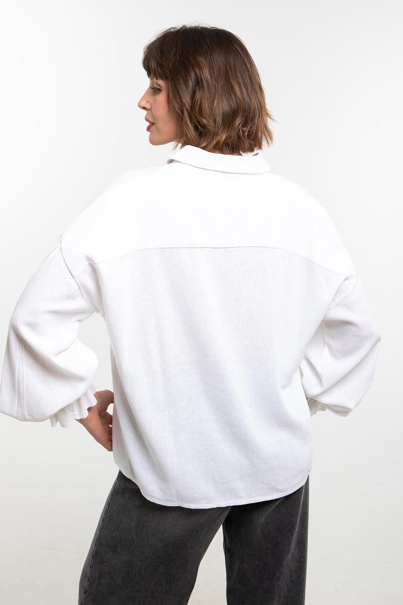 Chemise oversize à poignets élastiqués — photo 5