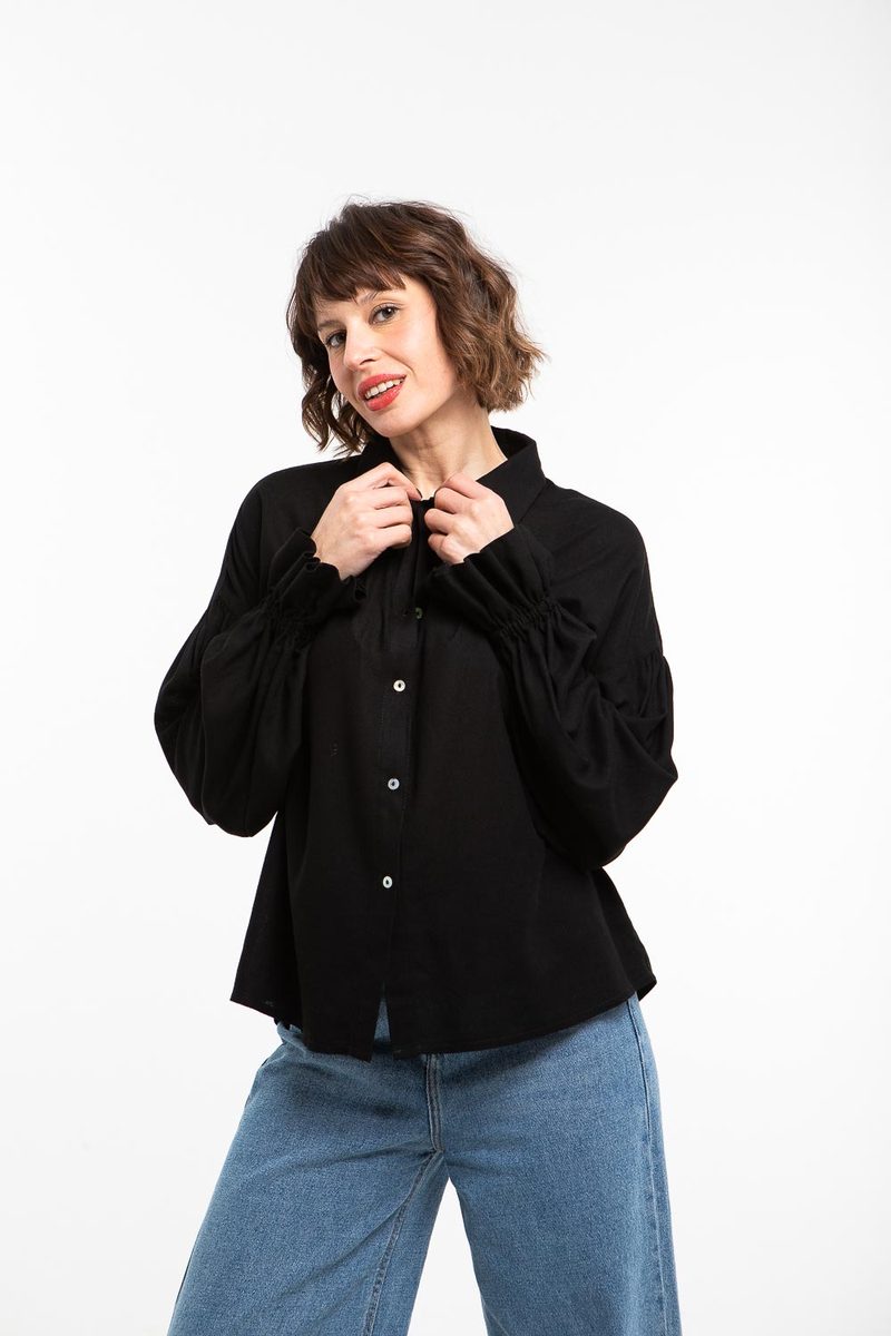 Chemise oversize à poignets élastiqués — photo 6