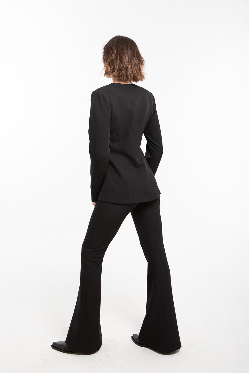 Ensemble Blazer croisé et pantalon flare — photo 2