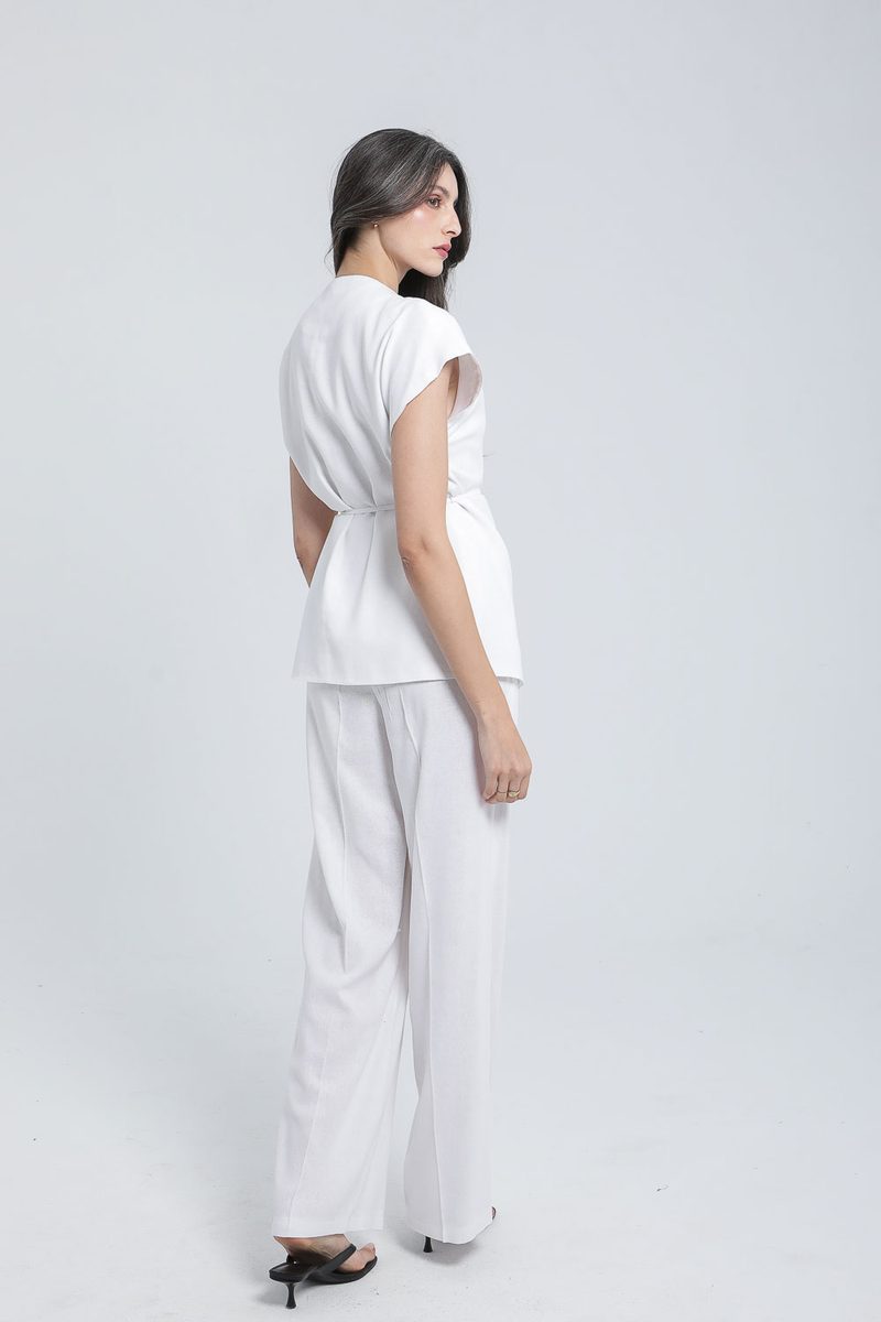 PANTALON LARGE EN LIN — photo 2