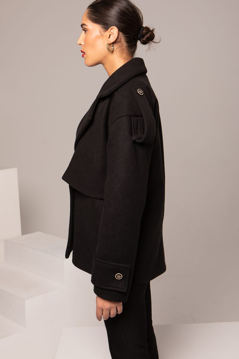 Manteau court en laine, MILA — photo 2