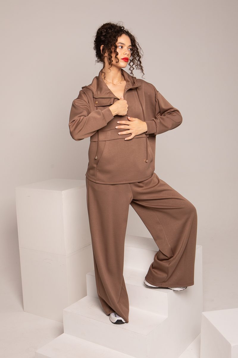 Haut de jogging couleur caramel — photo 2