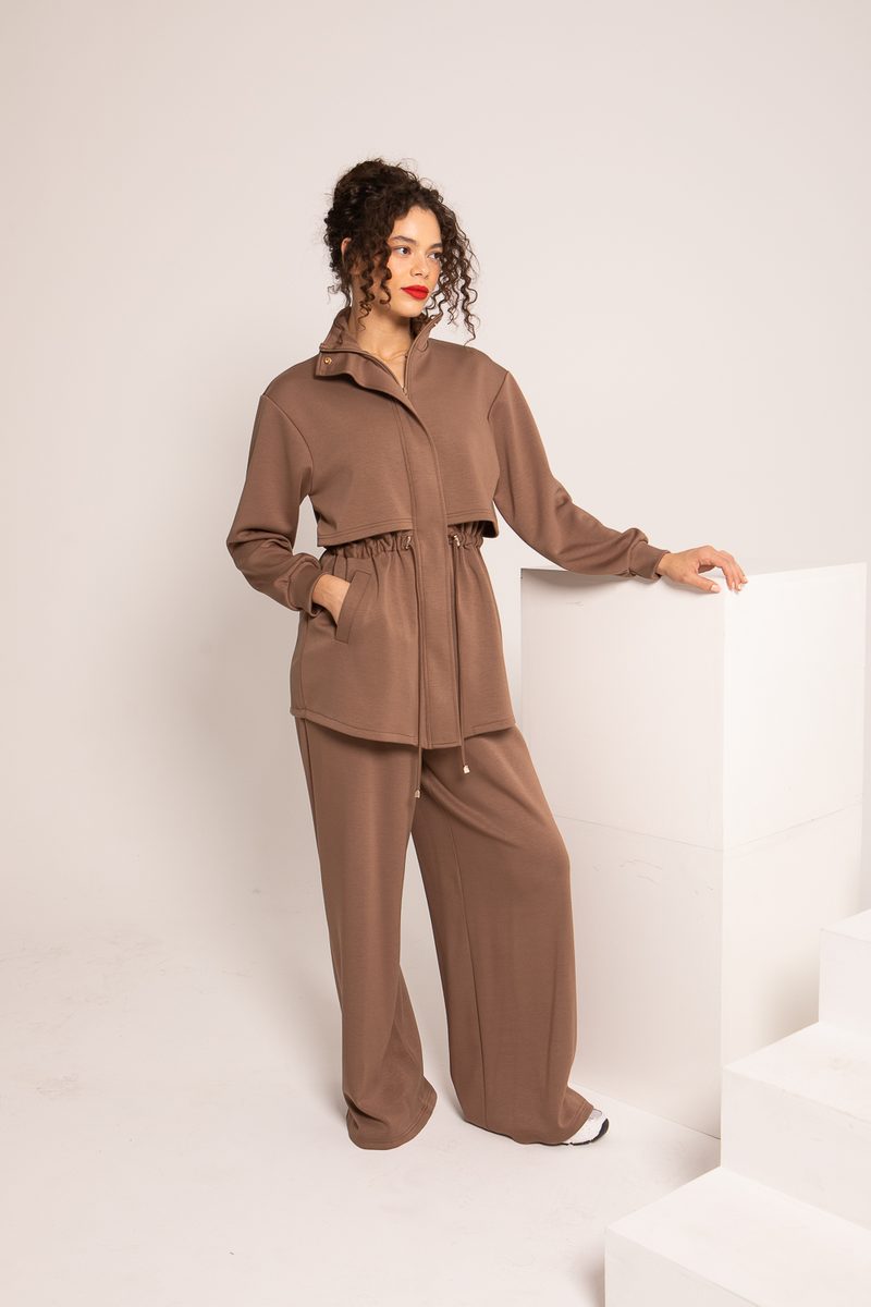Haut de jogging couleur caramel — photo 4