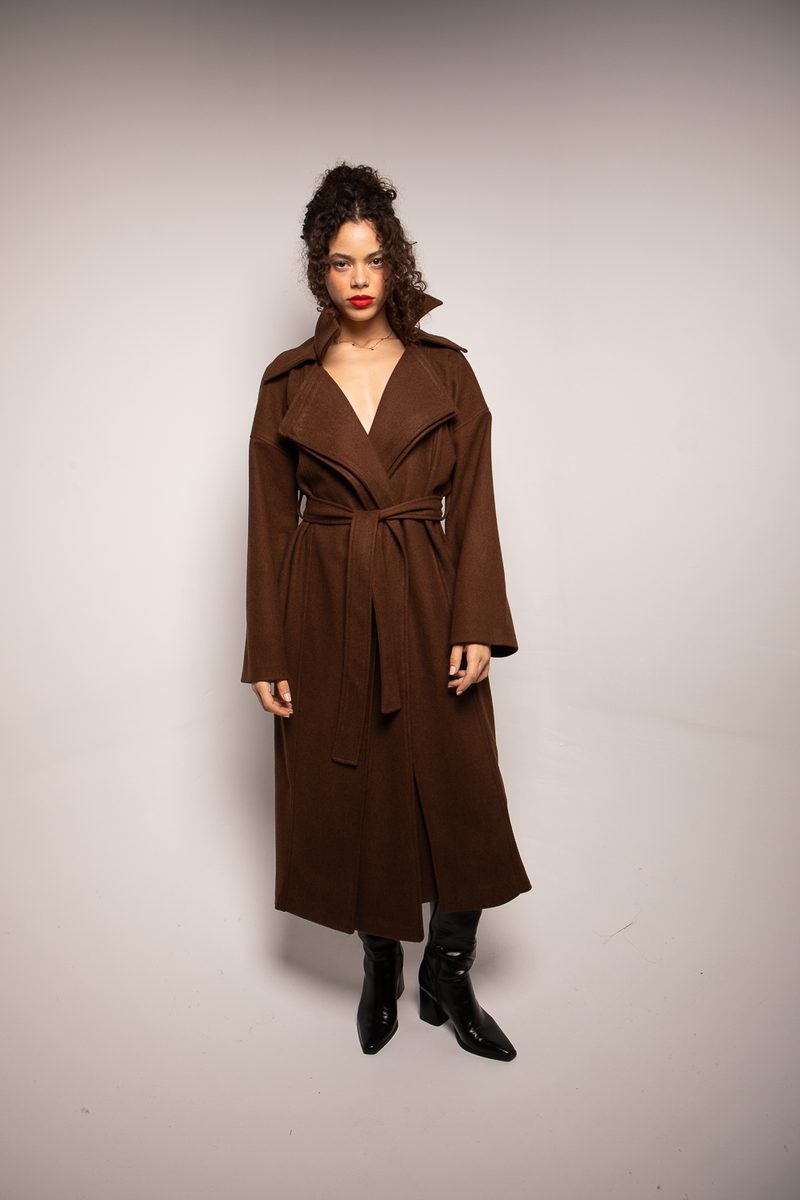 Manteau long femme laine cachemire FRIDA — photo 3