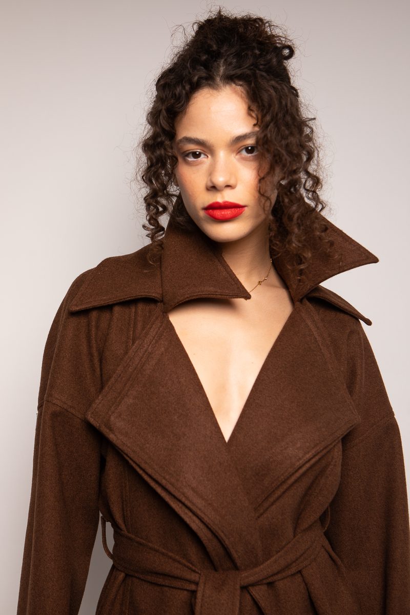 Manteau long femme laine cachemire FRIDA — photo 4