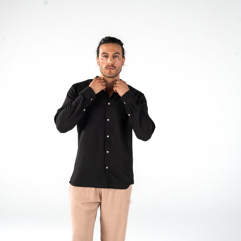 Linen Shirt Black — photo 2