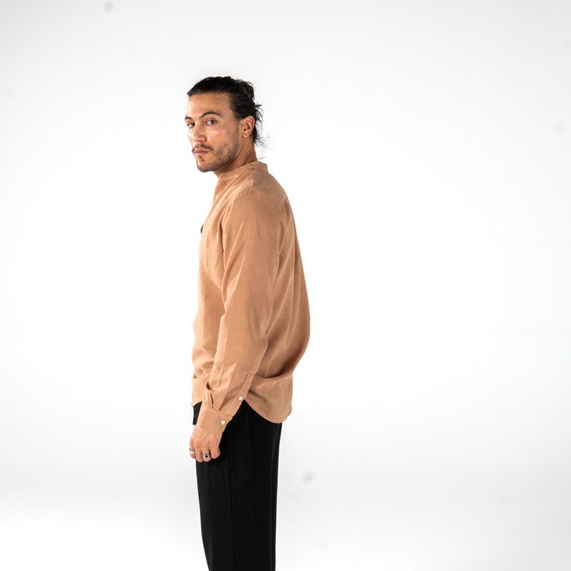 Linen Shirt Brown — photo 3