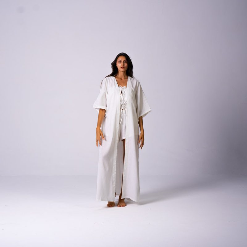 Astra Linen Kimono Cream — photo 2