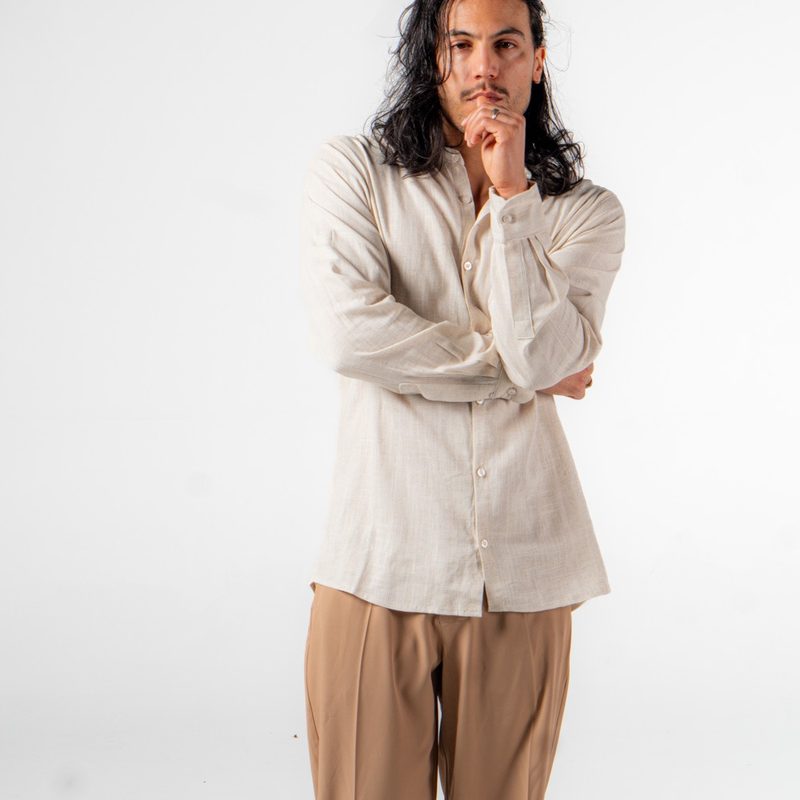 Linen Shirt Beige — photo 3