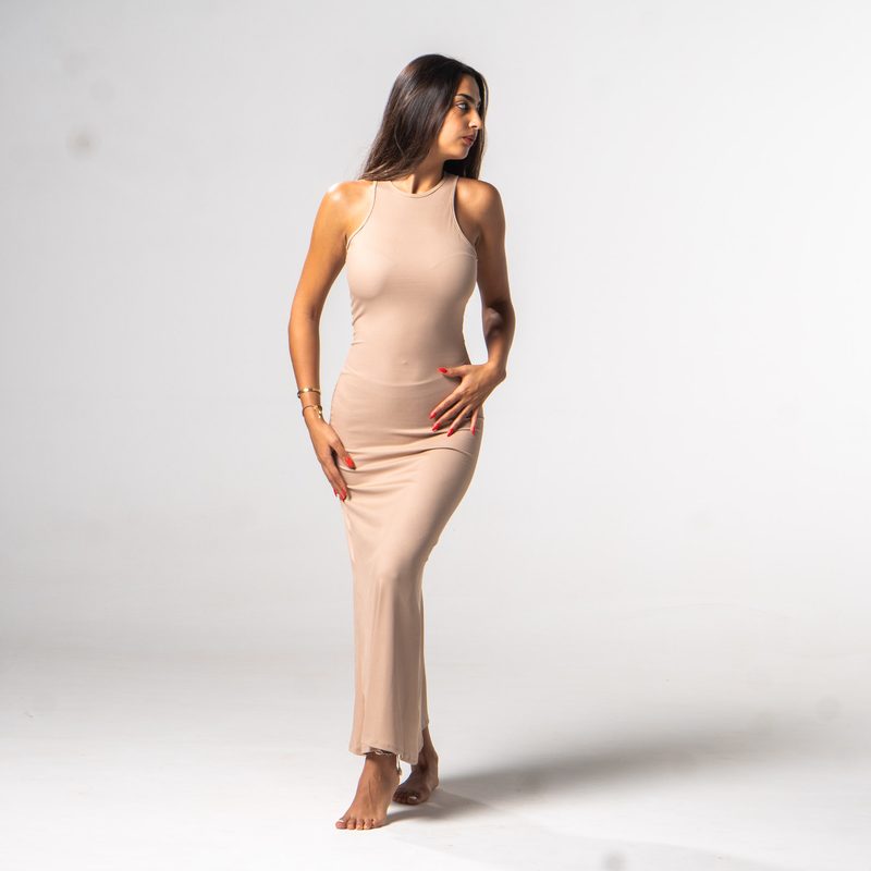 Easy Fit Dress Beige — photo 2