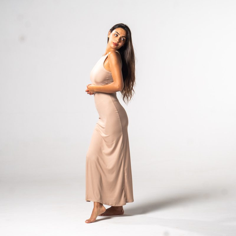 Easy Fit Dress Beige — photo 3
