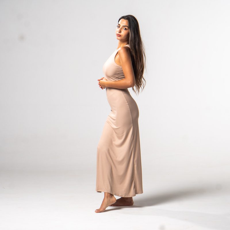 Easy Fit Dress Beige — photo 4