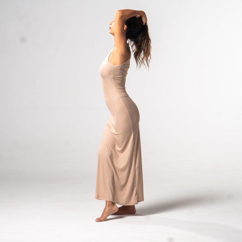 Easy Fit Dress Beige — photo 5