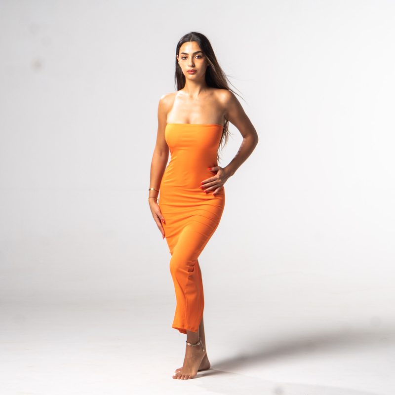 Bustier Dress Orange — photo 3
