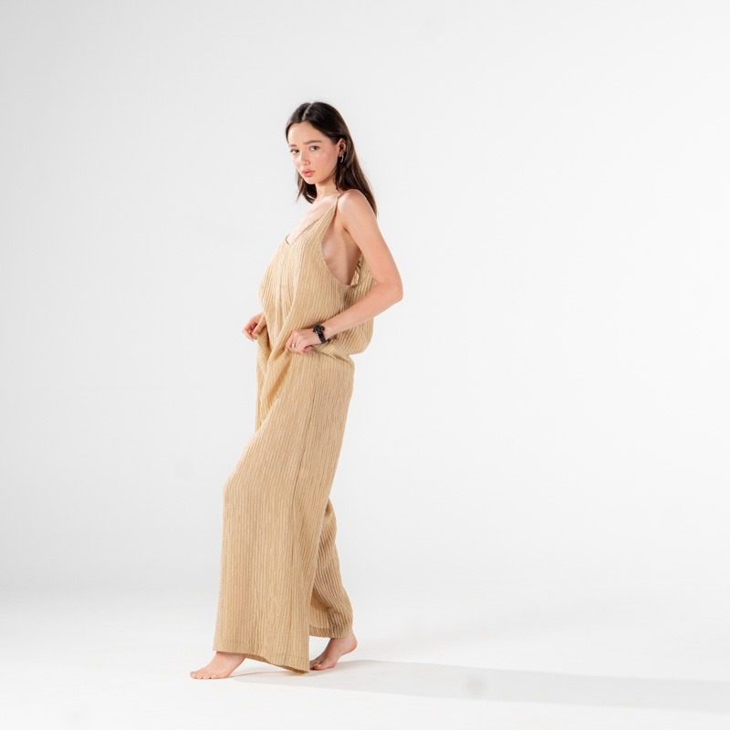 Luna Jumpsuit Beige — photo 3