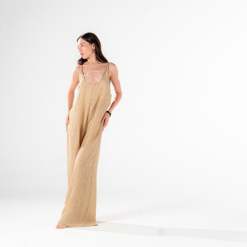Luna Jumpsuit Beige — photo 5