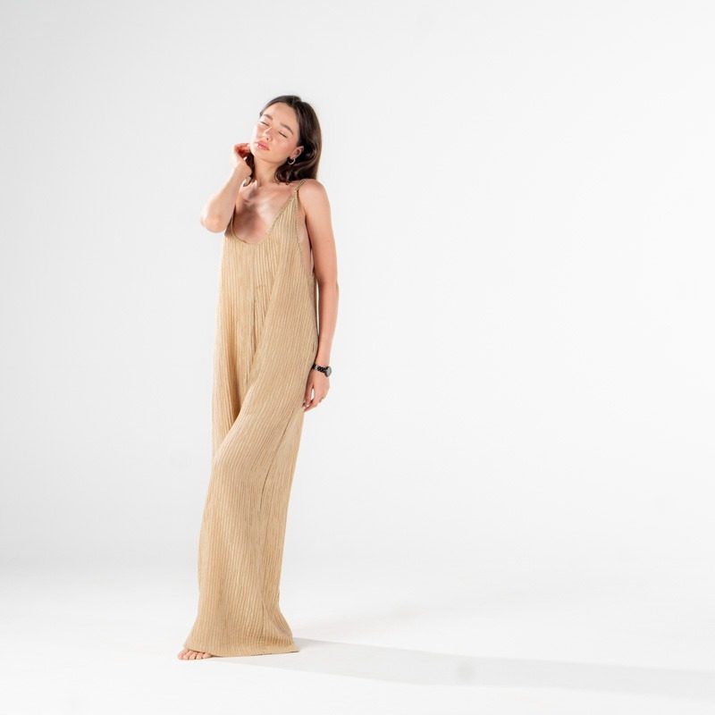 Luna Jumpsuit Beige — photo 6