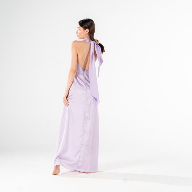 Eos Dress Satin Purple — photo 3