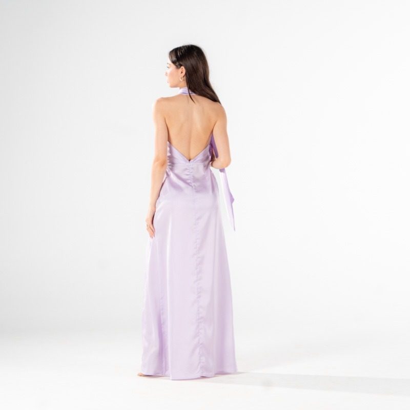 Eos Dress Satin Purple — photo 4
