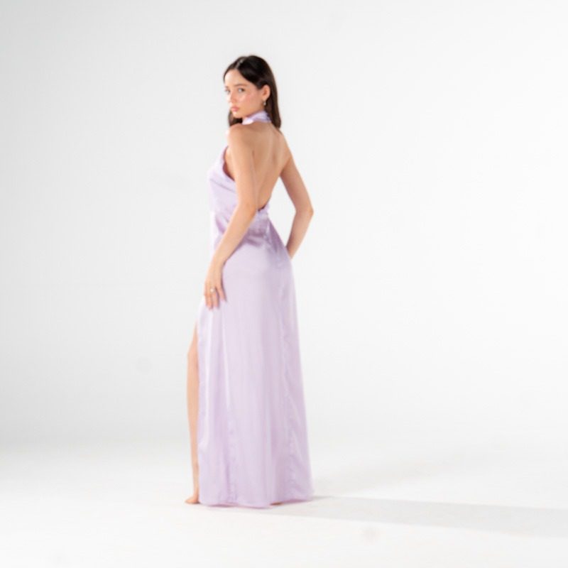 Eos Dress Satin Purple — photo 5