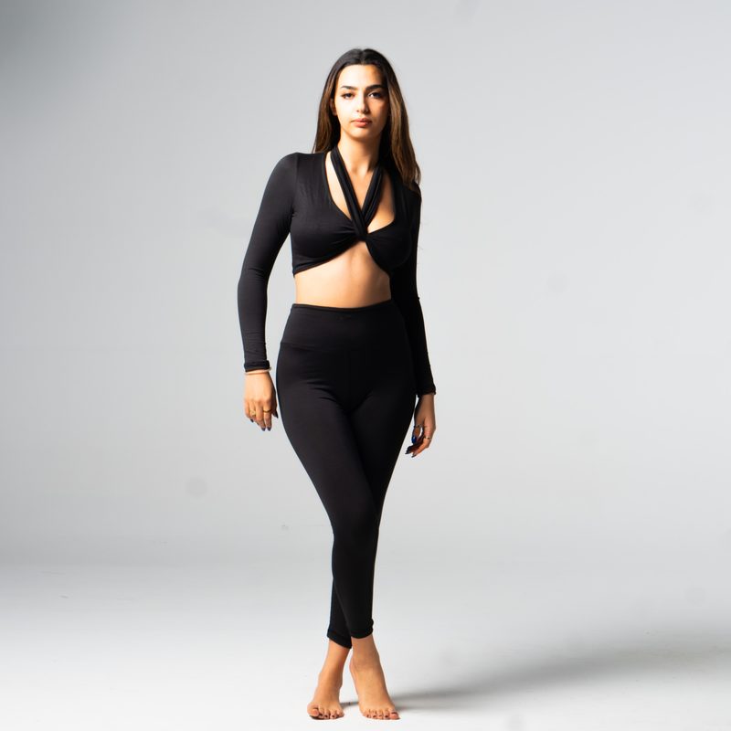 Yoga Wrap Top Black — photo 2