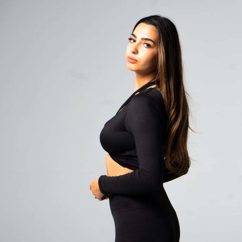 Yoga Wrap Top Black — photo 3