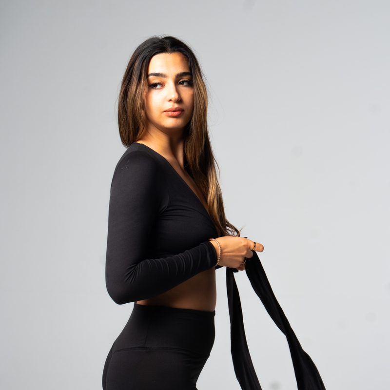 Yoga Wrap Top Black — photo 6